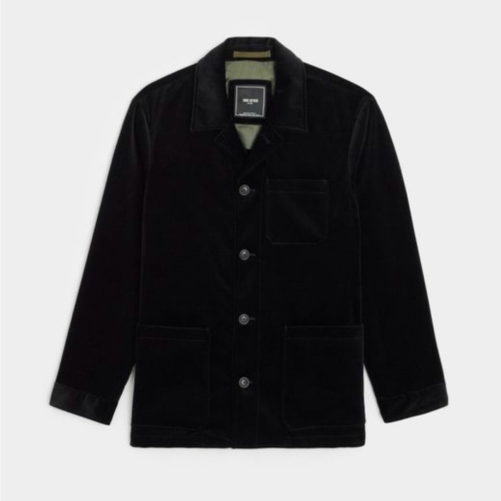 Todd Snyder Black Suede Chore Coat M